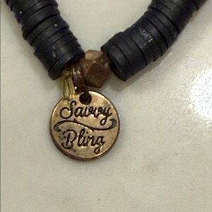 Black and Gold Necklace savvy Bling